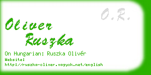 oliver ruszka business card
