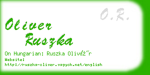 oliver ruszka business card